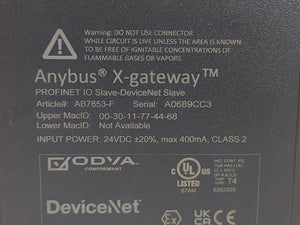 Anybus by HMS Networks AB7653-F X-Gateway IO Slave-DeviceNet Slave