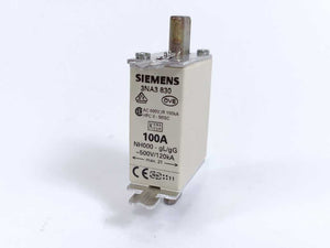 Siemens 3NA3 830 Fuse 100A 500V gL/gG NH000 120kA 3 Pcs.