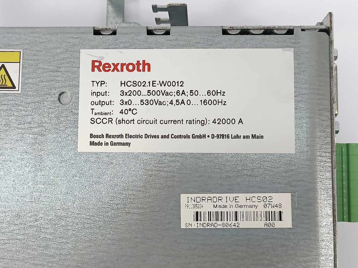 Rexroth R911298371 HCS02.1E-W0012-A-03-NNNN W:R911313871