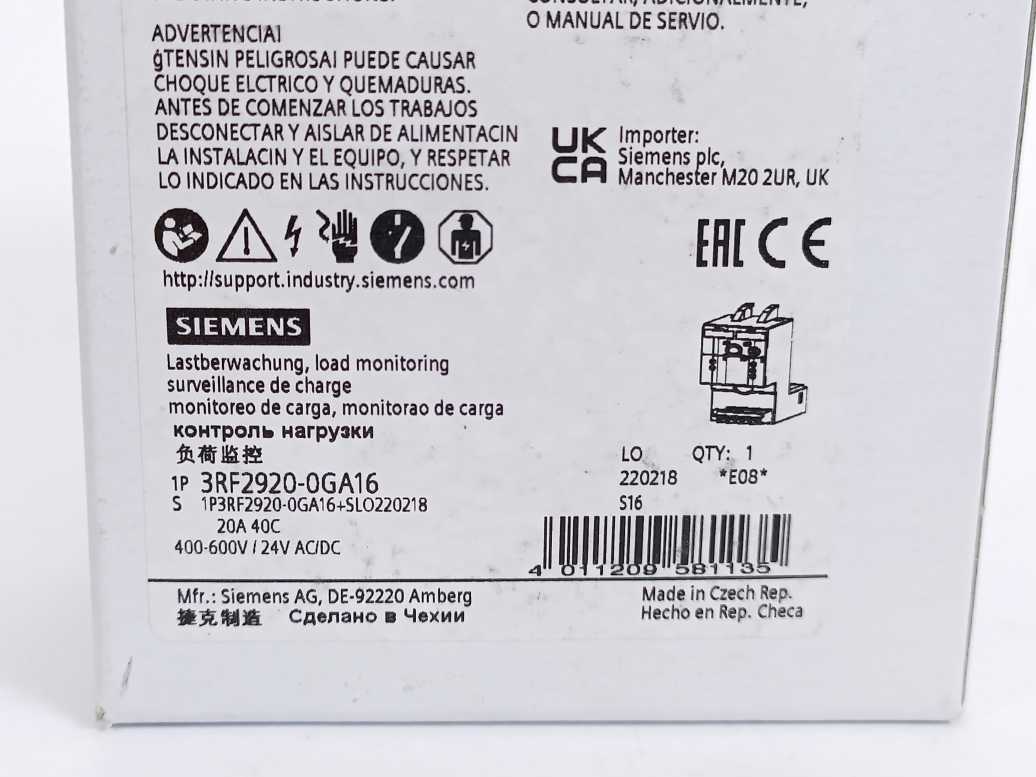 Siemens 3RF2920-0GA16 SIRIUS Extended Load Monitoring