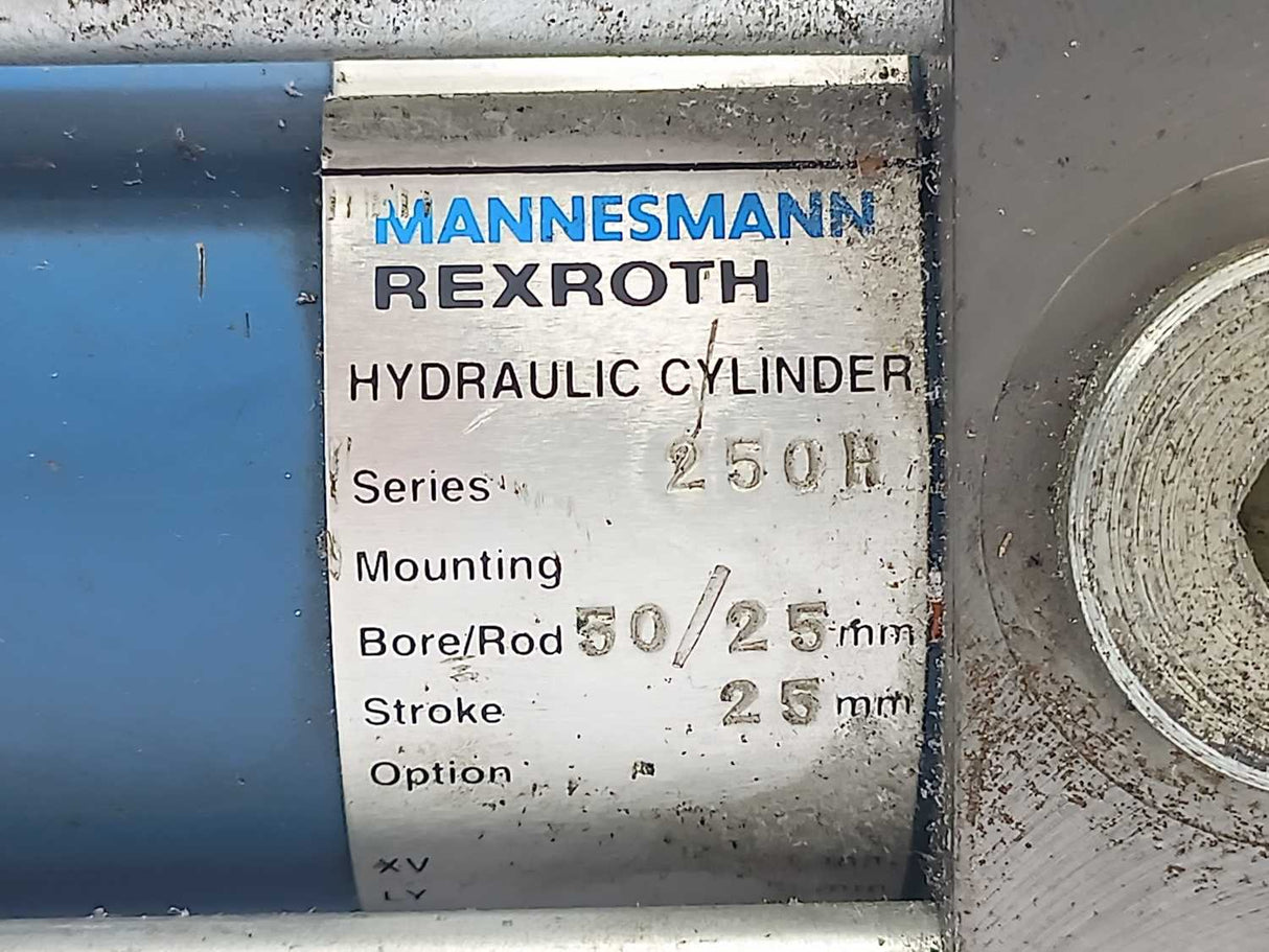 Mannesmann Rexroth Mecman 250 H , Hydraulic Cylinder B: 50mm, R: 25mm, S: 25mm,