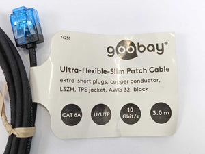 Goobay 74238 Ultra-Flexible-Slim Patch 3 Meter Cable 10 Pcs.