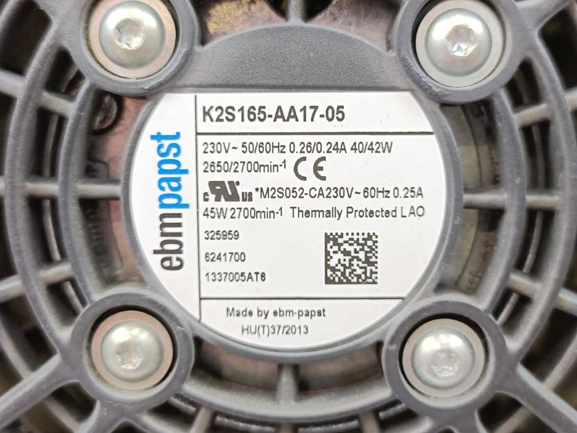 Ebmpapst K2S165-AA17-05 Fan for Rittal 325959 230V 50/60 Hz