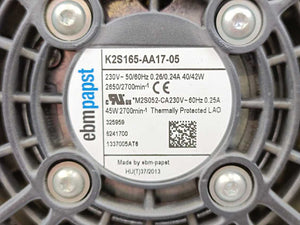 Ebmpapst K2S165-AA17-05 Fan for Rittal 325959 230V 50/60 Hz