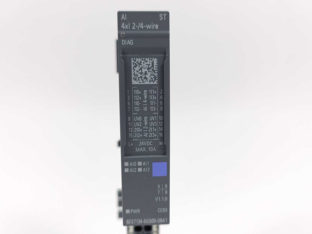 Siemens 6ES7134-6GD00-0BA1 Analog Input Module w/ 6ES7193-6BP20-0BA0