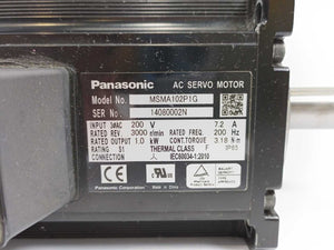 Panasonic  MSMA102P1G AC Servo Motor