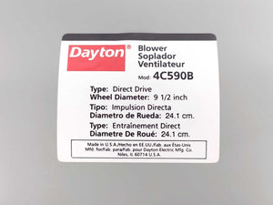 Dayton Electric 4C590B Steel Blower, Direct Drive, Wheel Diameter: 24.1cm