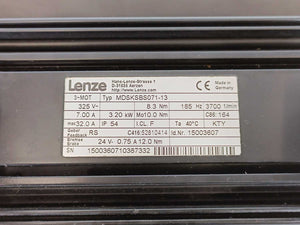 LENZE MDSKSBS071-13 15003607 Servo Motor, 325V, 8.3Nm, 185Hz, 3700 1/min