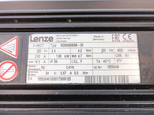 LENZE MDSKSBS056-33 15550949 Servo Motor 325V, 4.2Nm, 200Hz