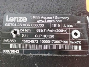 LENZE GST04-2SVCR056C33 Gearbox i=5.850, 24Nm, 200Hz, 683,7 r/min
