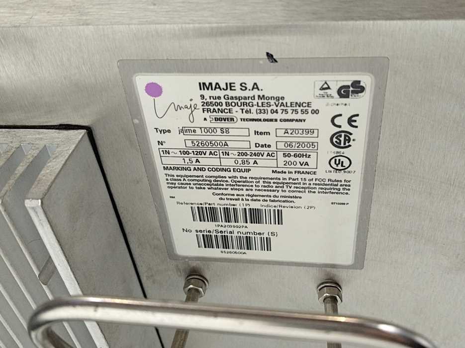IMAJE Jaime 1000 S8 A20399 Inkjet Industrial Printer