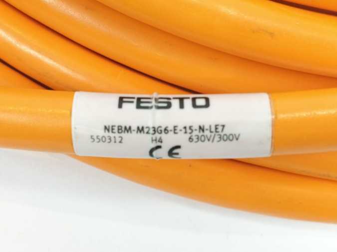 Festo 550312 NEBM-M23G6-E-15-N-LE7 Motor Cable