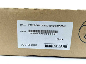 berger Lahr IFA62/2CAN-DS/5DC-I54/O-001RPP41 36VDC 6A Servo Motor