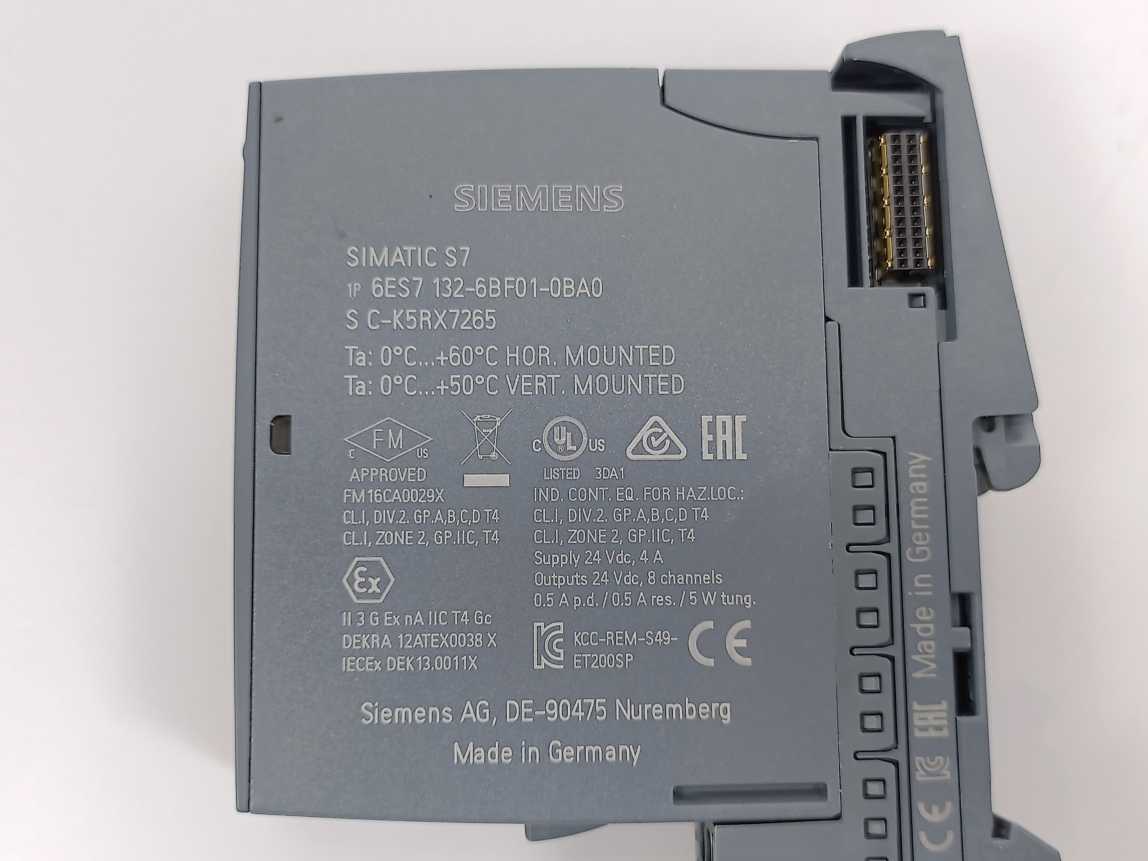Siemens 6ES7132-6BF01-0BA0 SIMATIC ET 200SP Digital Output Module Batch 5pcs.