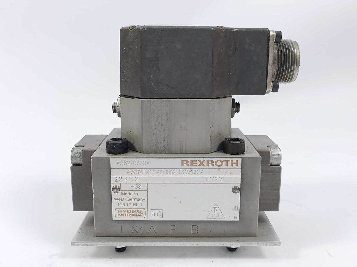 Rexroth 382706 4WS2EM10-42/10B2ET315K8DM Servo Valve
