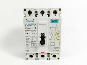 Siemens 3VF3113-0FE41-0AA0 Circuit Breaker, 3-Pole. 415V, 25A