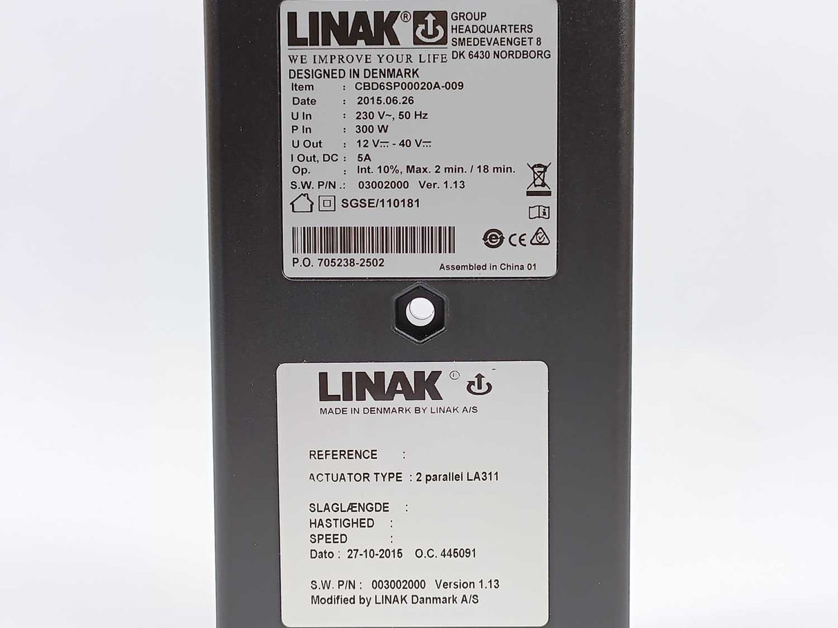 LINAK CBD6SP00020A-009 Control Box for Actuator w/ Cables