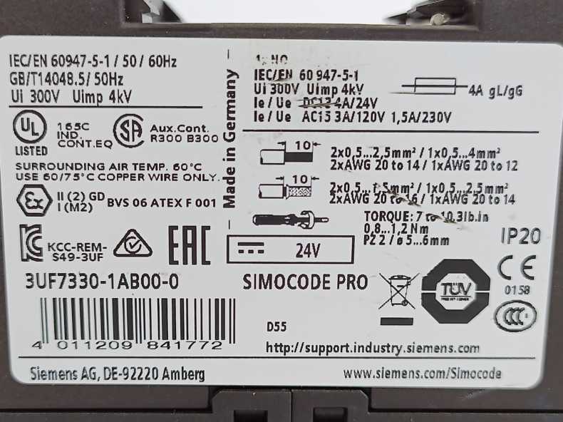 Siemens 3UF7330-1AB00-0 Fail-safe Digital Module
