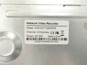 Network Video Recorder NVR-XC1104K/POE C220310-DM0827KZ14021, NO PSU inclueded.