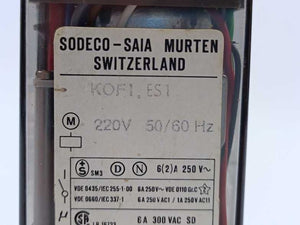 SODECO-SAIA KOF1.ES1 110V 50/60Hz 3s-6h Time Delay Relay