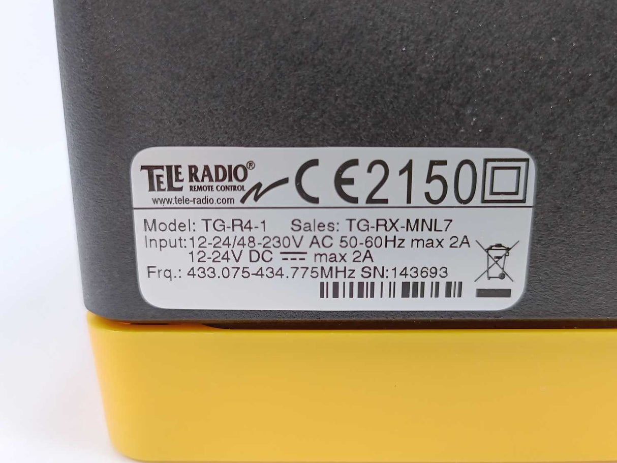 Tele Radio TG-R4-1 TG-RX-MNL7, In: 12-24/48-230V, 50-60Hz, 2A