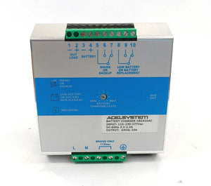 ADELSYSTEM CB2410AC Battery Charger, IN: 50-60Hz, 115-277Vac. Out: 24Vdc 10A