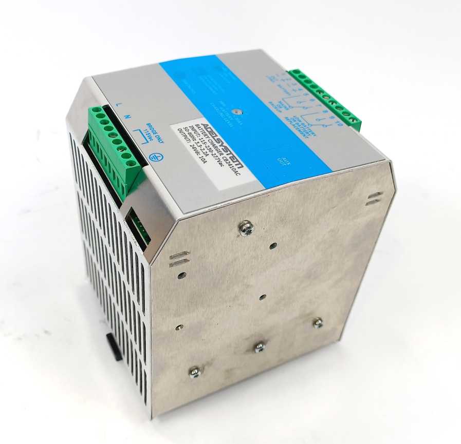 ADELSYSTEM CB2410AC Battery Charger, IN: 50-60Hz, 115-277Vac. Out: 24Vdc 10A