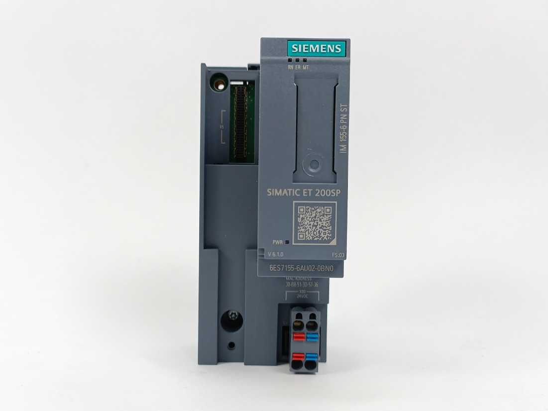 Siemens 6ES7155-6AU02-0BN0 Simatic ET 200SP module w/ 6ES7193-6PA00-0AA0
