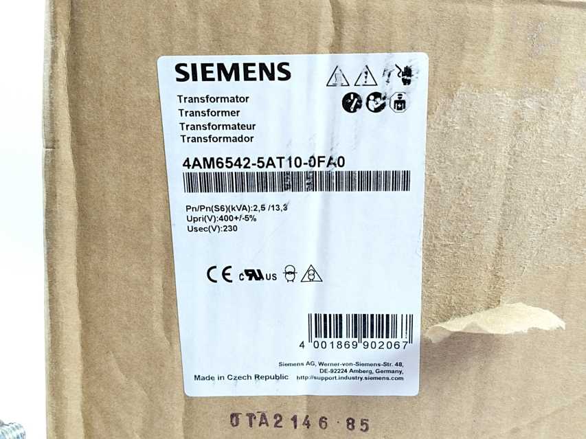 Siemens 4AM6542-5AT10-0FA0 Transformator