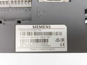 Siemens 6SL3210-1KE21-7AF1 Sinamics G120C PN drive 7.5kW