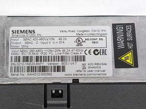 Siemens 6SL3210-1KE23-8AF1 Sinamics G120C PN 18,5KW Frequency Converter
