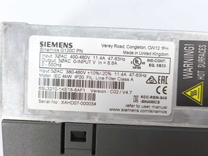 Siemens 6SL3210-1KE18-8AF1 SINAMICS G120C 4 kW Frequency Converter
