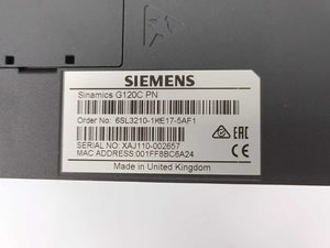 Siemens 6SL3210-1KE17-5AF1 Sinamics G120C PN