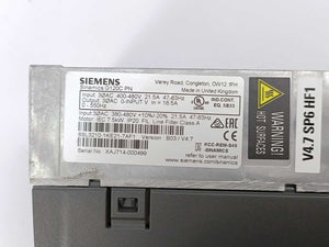 Siemens 6SL3210-1KE21-7AF1 Sinamics G120C PN drive 7.5kW