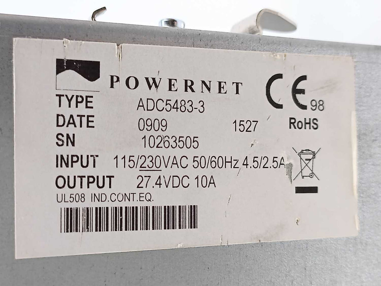 POWERNET ADC5483-3 Power Supply 27V 10A