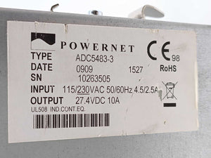 POWERNET ADC5483-3 Power Supply 27V 10A