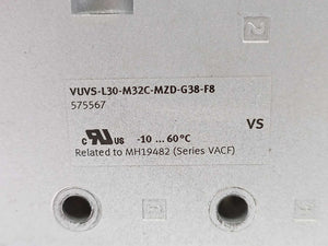 Festo 575567 VUVS-L30-M32C-MZD-G38-F8 Air Solenoid Valve
