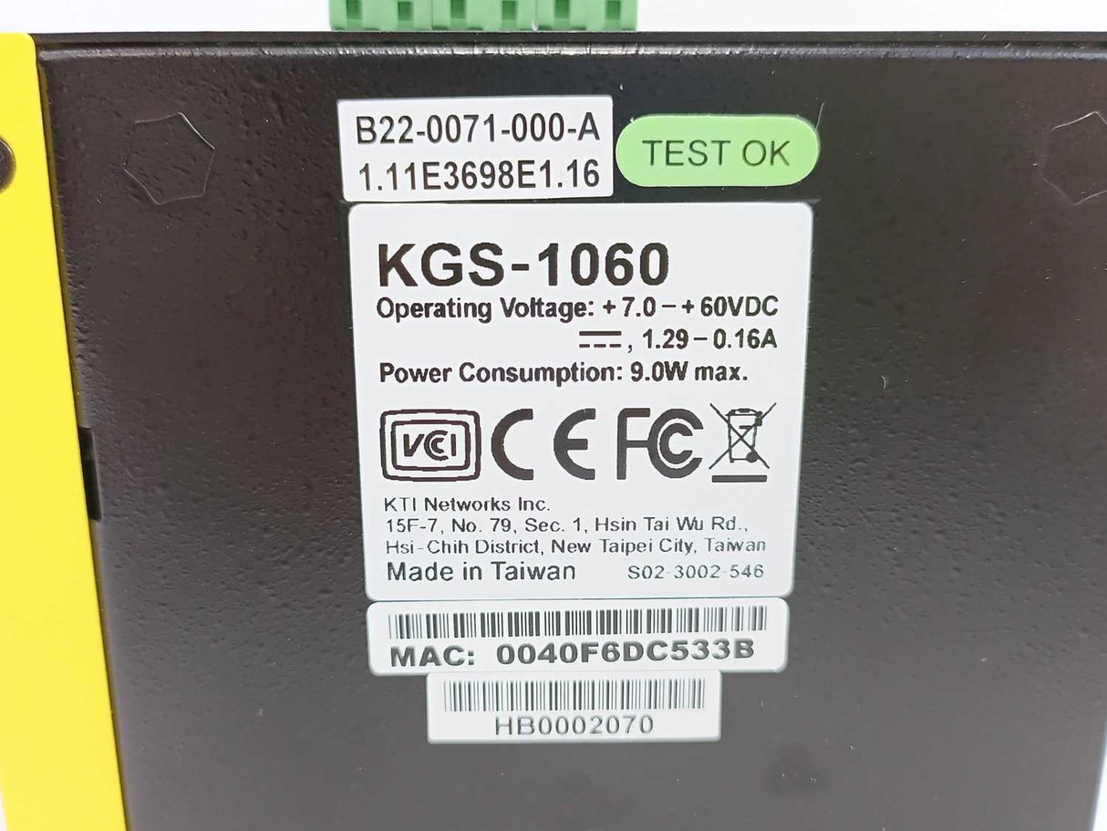 KTI Networks KGS-1060 Industrial Managed Gigabit Ethernet Switch