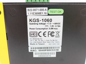 KTI Networks KGS-1060 Industrial Managed Gigabit Ethernet Switch