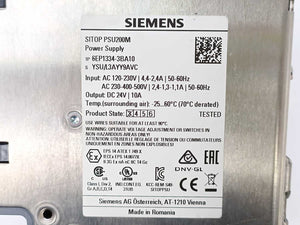 Siemens 6EP1334-3BA10 SITOP PSU200M DC 24 V/10 A