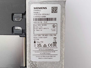 Siemens 6SL3210-1PE18-0AL1 Frequency Converter 3kW 4HP with G120FSAKIT