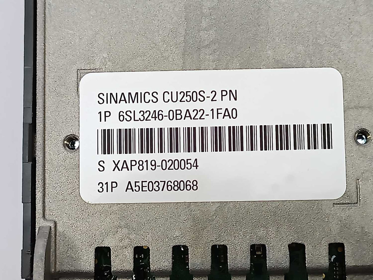 Siemens 6SL3246-0BA22-1FA0 SINAMICS CU250S-2 PN Control Unit