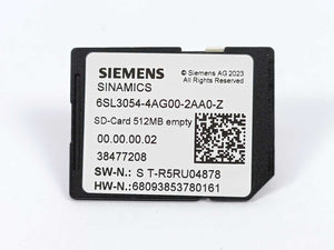 Siemens 6SL3054-4AG00-2AA0-Z SINAMICS SD memory card (512 MB)