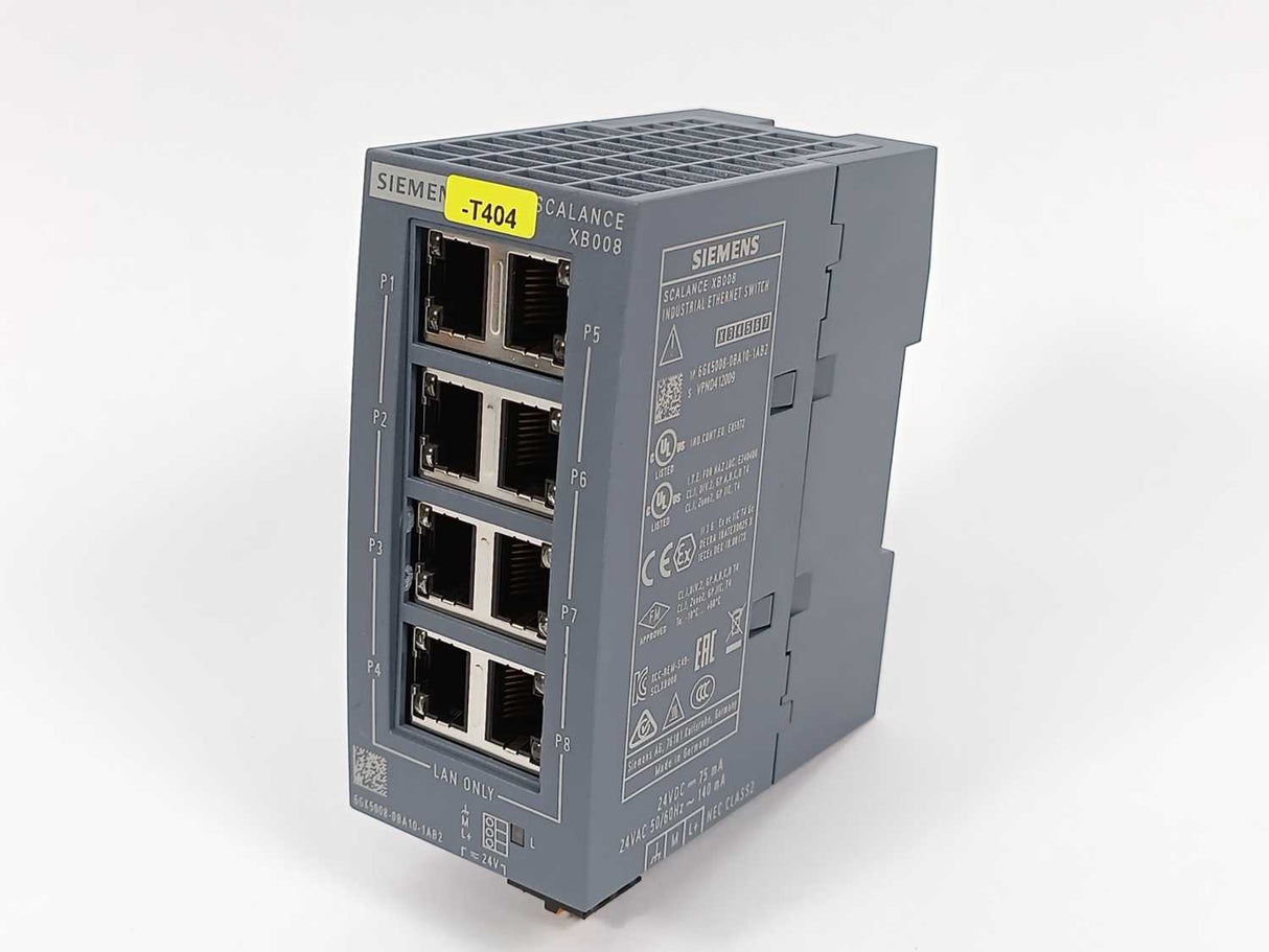 Siemens 6GX5008-0BA10-1AB2 SCALANCE XB008 Industrial Ethernet Switch