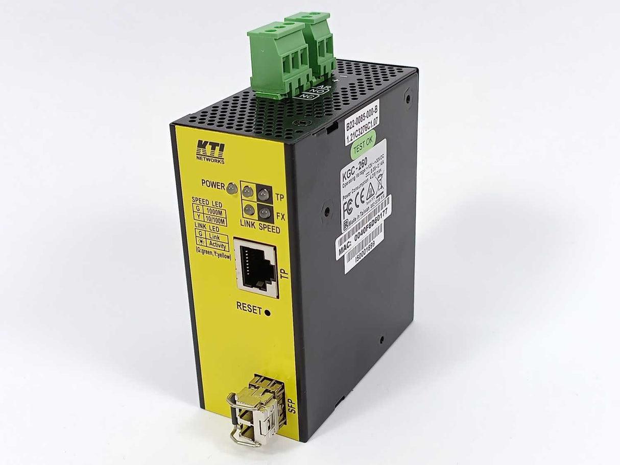 KTI Networks KGC-260 Industrial Gigabit Media Converter