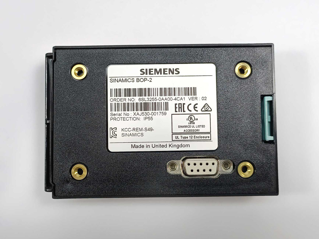Siemens 6SL3210-1KE17-5AF1 Sinamics G120C PN w/6SL3255-0AA00-4CA1
