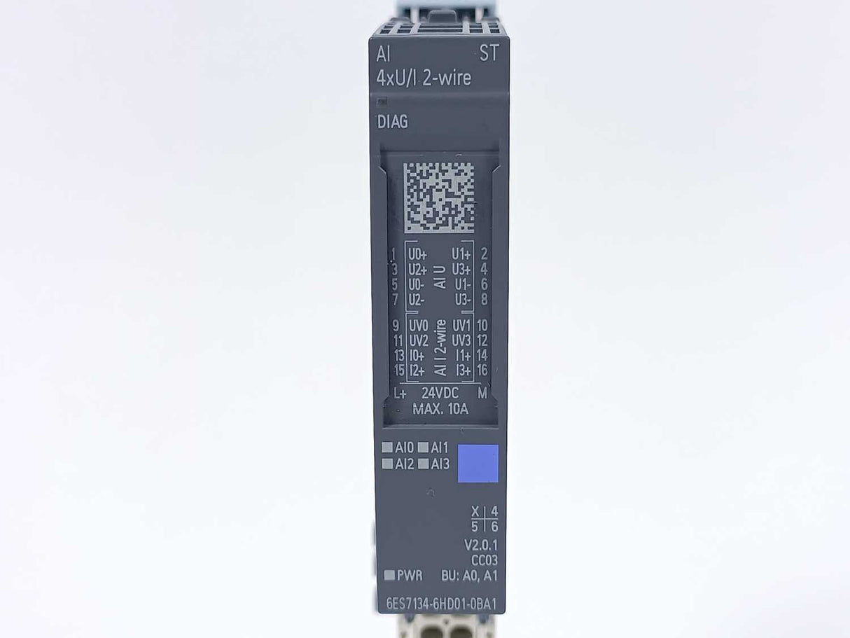 Siemens 6ES7134-6HD01-0BA1 Analog Input Module w/ 6ES7 193-6BP40-0DA1