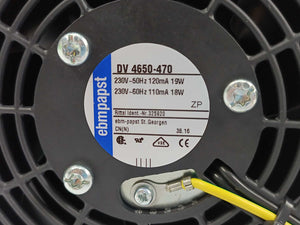 Ebmpapst DV 4650-470 Industrial Centrifugal Fan 230V~60Hz 110mA 18W
