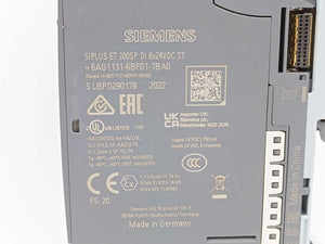 Siemens 6AG1131-6BF01-7BA0 SIPLUS ET 200SP DI w/ 6ES7193-6BP20-0DA0
