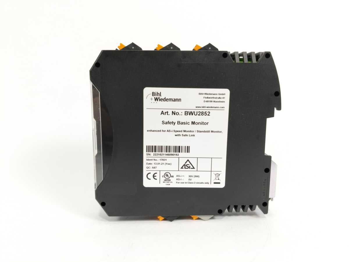 Bihl+Wiedemann BWU2852 Safety Basic Monitor with Extended Features